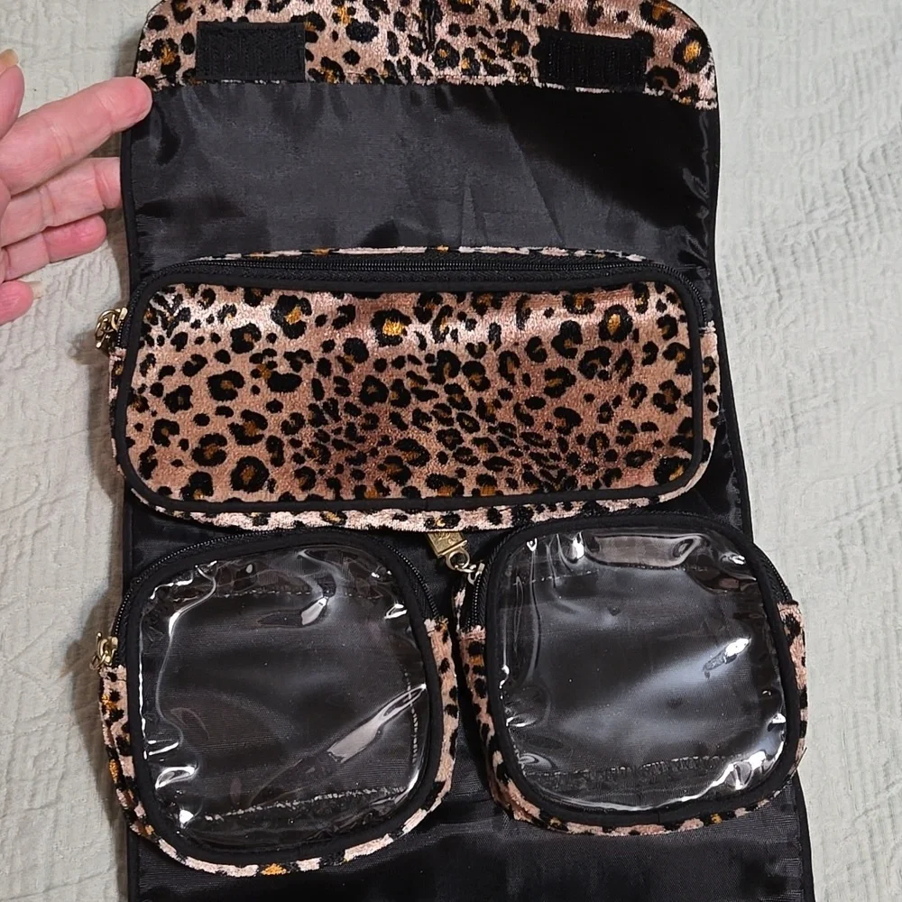 Once Upon A Rose Animal Print Cosmetic Case 8 X 9 Inches